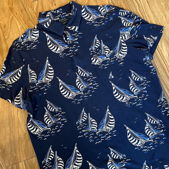 **POLO RALPH LAUREN** featherweight nautical polo SIZE LARGE - Picture 5 of 5